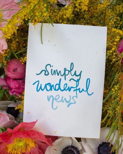 Simply Wonderful News Greeting Card