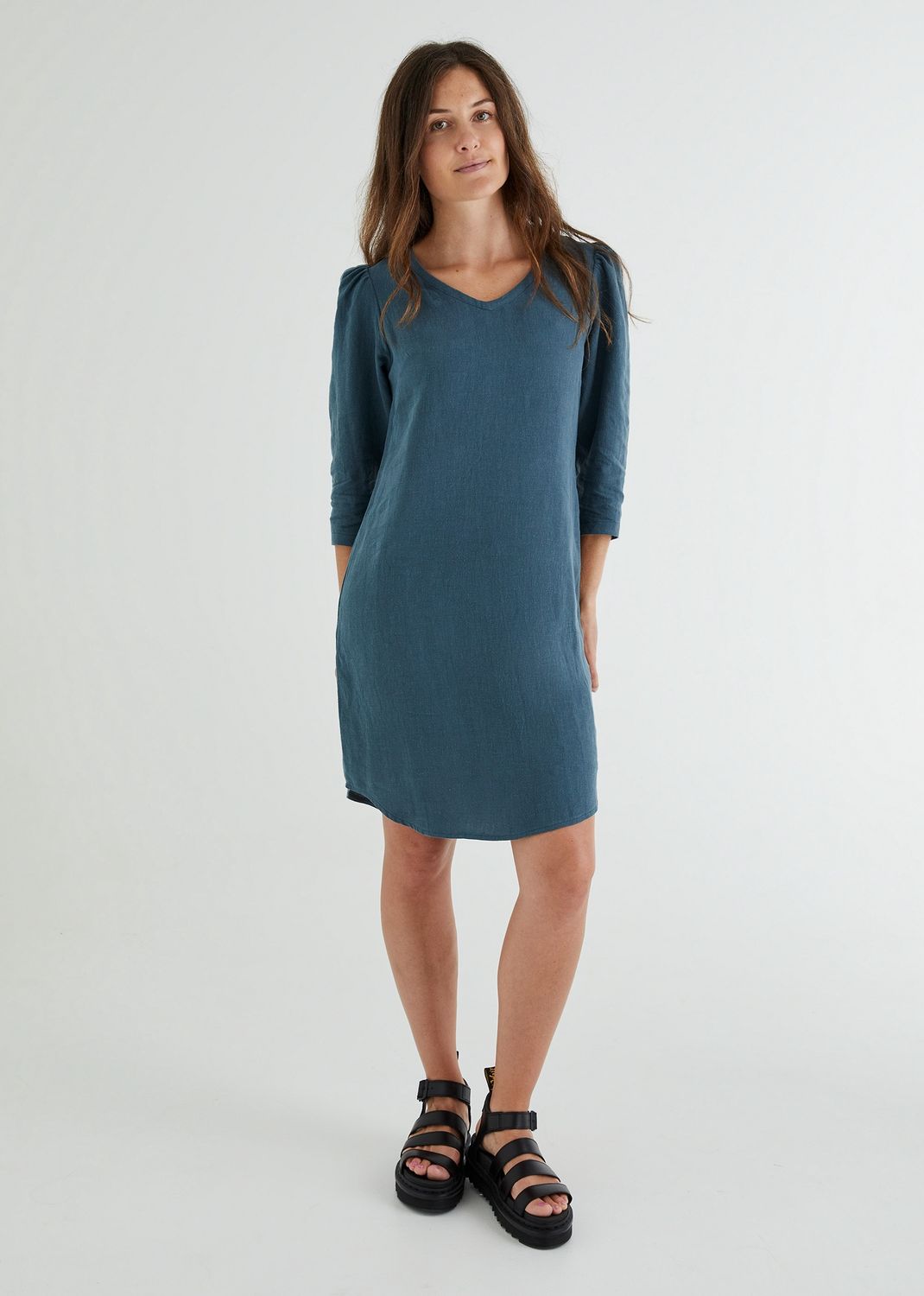 Blossom Dress in Deep Teal