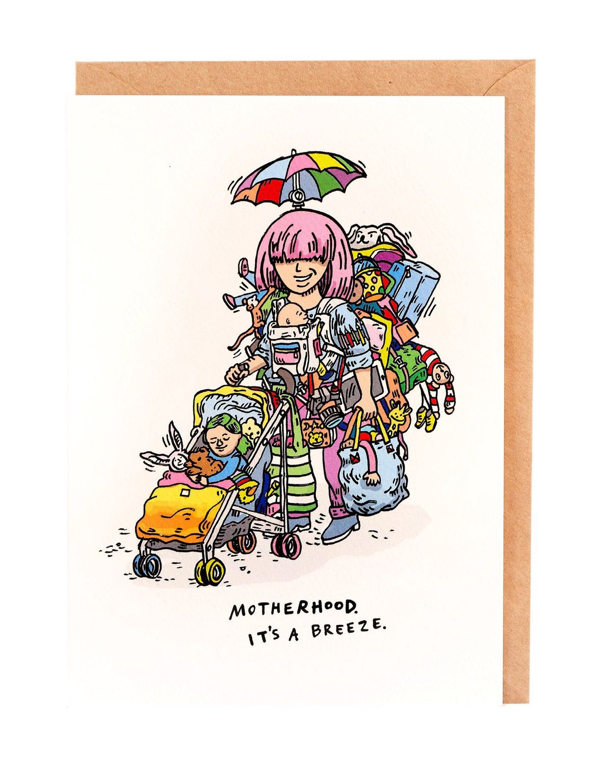 Wally Paper Co - Motherhood, It&#39;s a Breeze Card