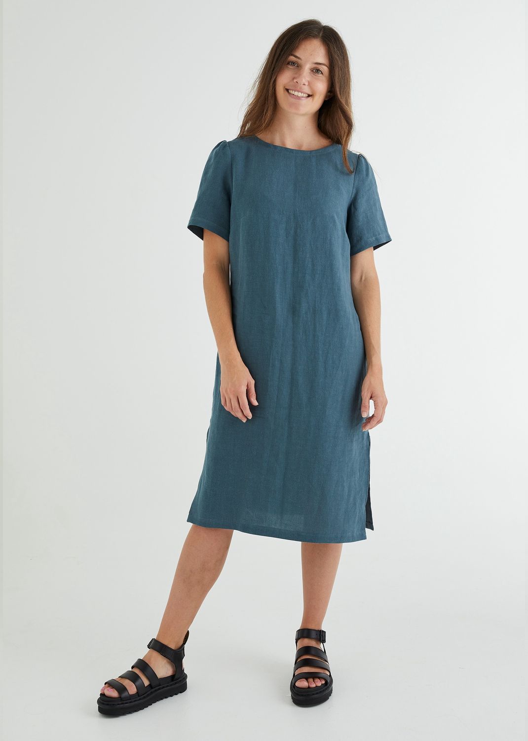 Lucy Dress in Deep Teal