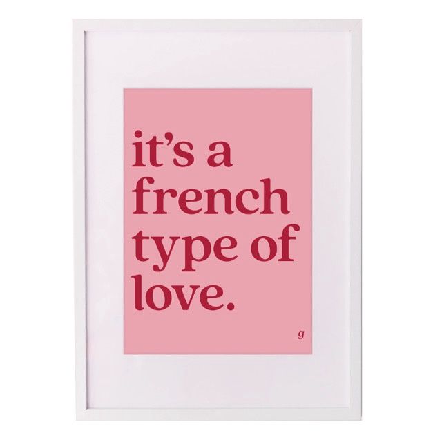 &quot;French Love&quot; Print by Greta Home