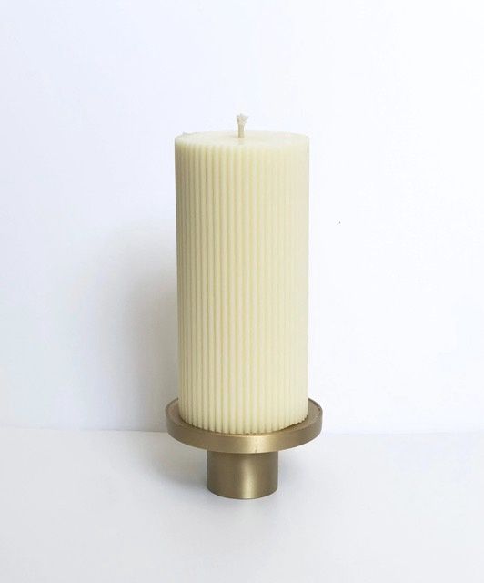 Small Topsy Turvy Brass Candle Holder