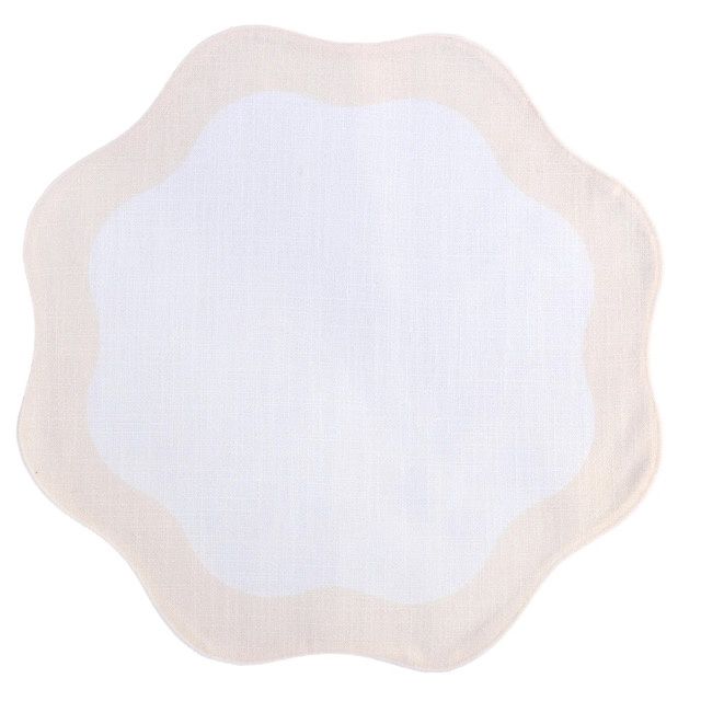 Wave Placemats in Champagne/Cream