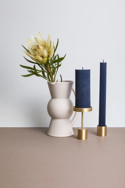 Brass Pillar Candle Holder