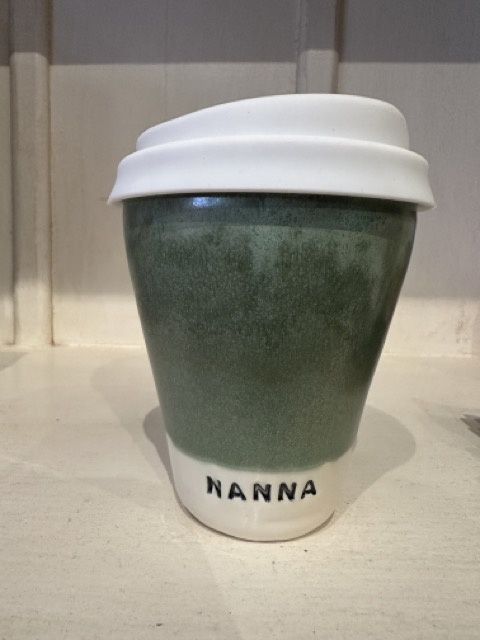 &quot;Nanna&quot; Handmade Medium Ceramic Keep Cup in Amazon Glaze