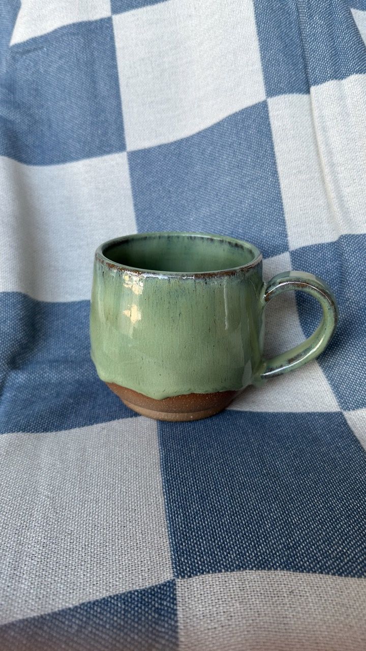 Handmade Medium Mug in Moss Glaze