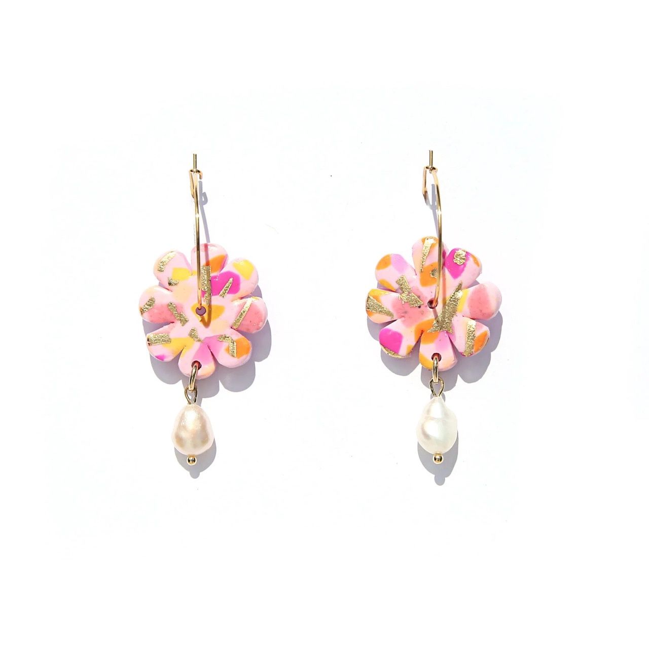 Limoncello Flower Hoops