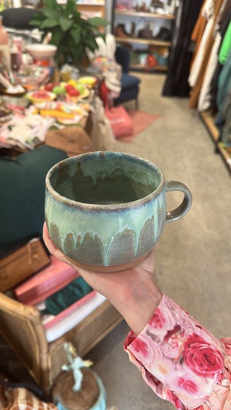 Handmade Soup Mug in Amazon Glaze