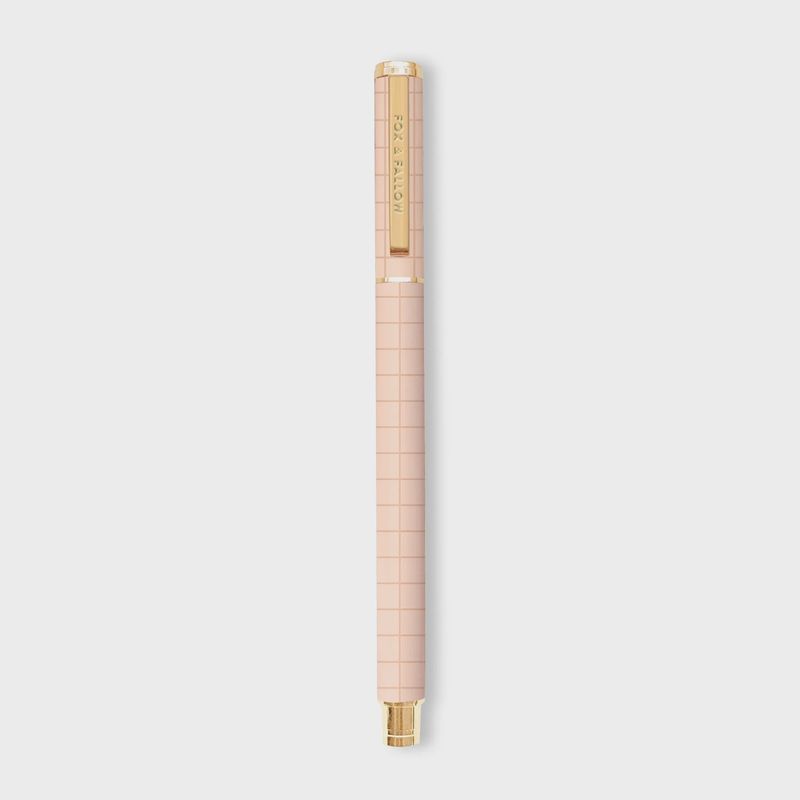 Blush Grid Rollerball Pen