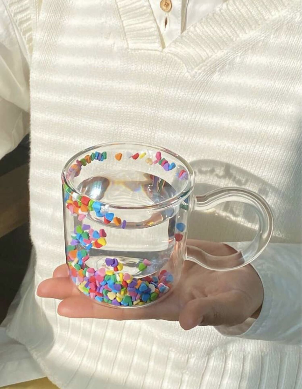 Confetti Mug with Clear Handle