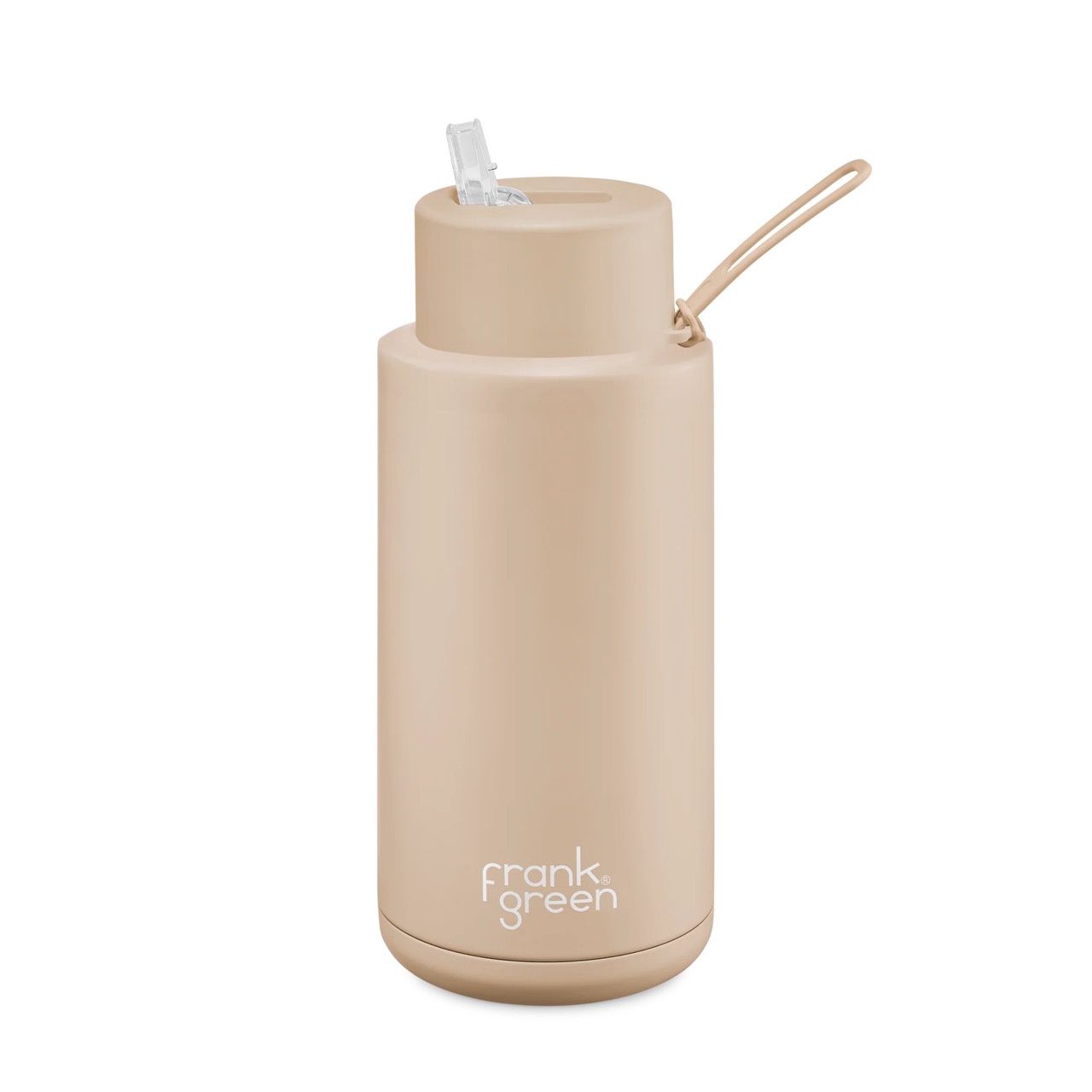 Soft Stone Ceramic Reusable Bottle with Straw Lid - 34oz / 1000