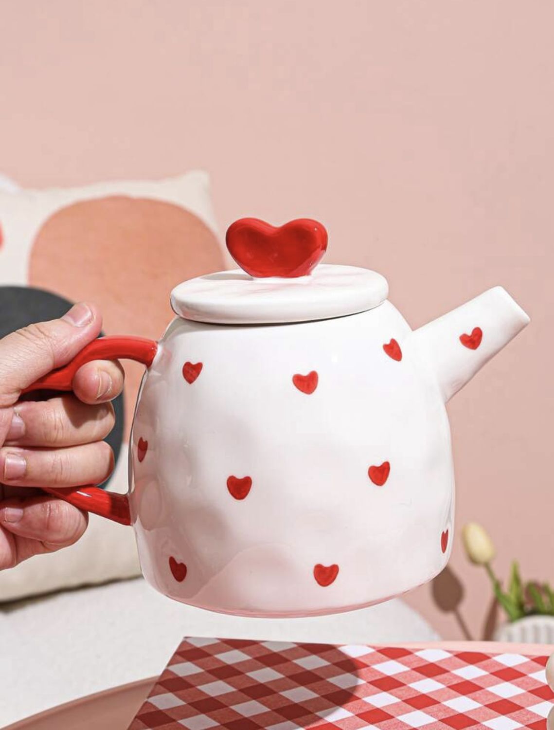 Lovely Hearts Teapot