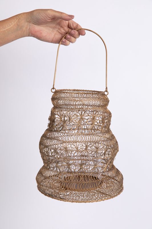 Luna Brass Folding Lantern - Small