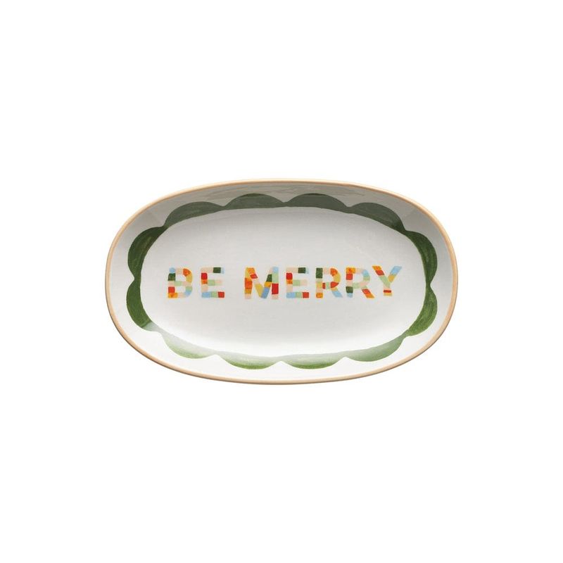 Spirit "Be Merry" Oval Plate