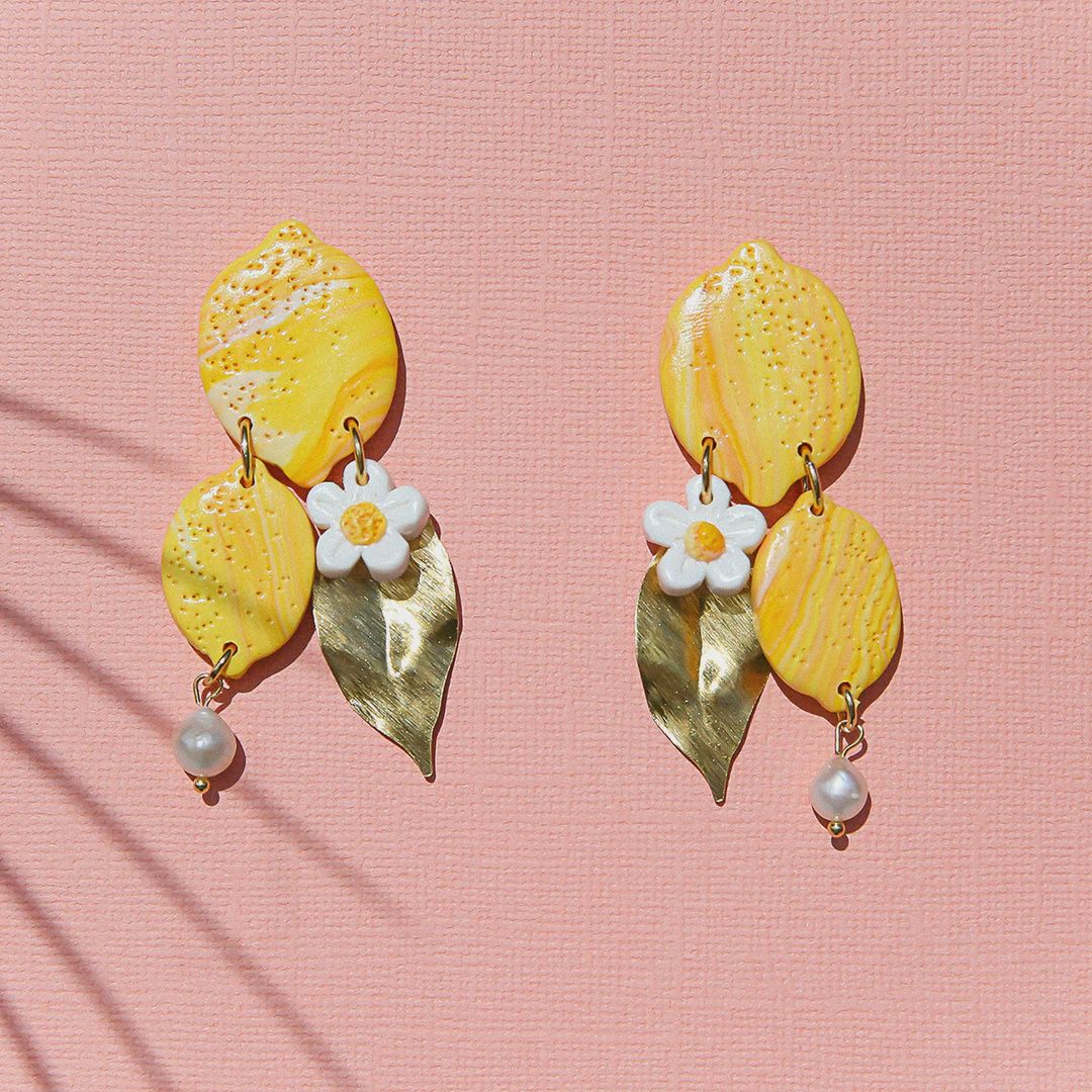 Lemon Daisy Earrings