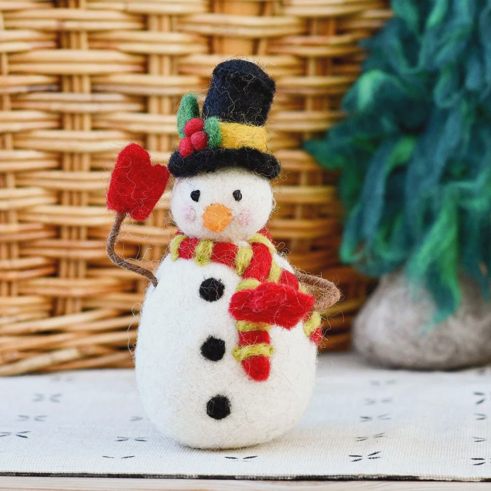 Felt Snowman With a Top Hat