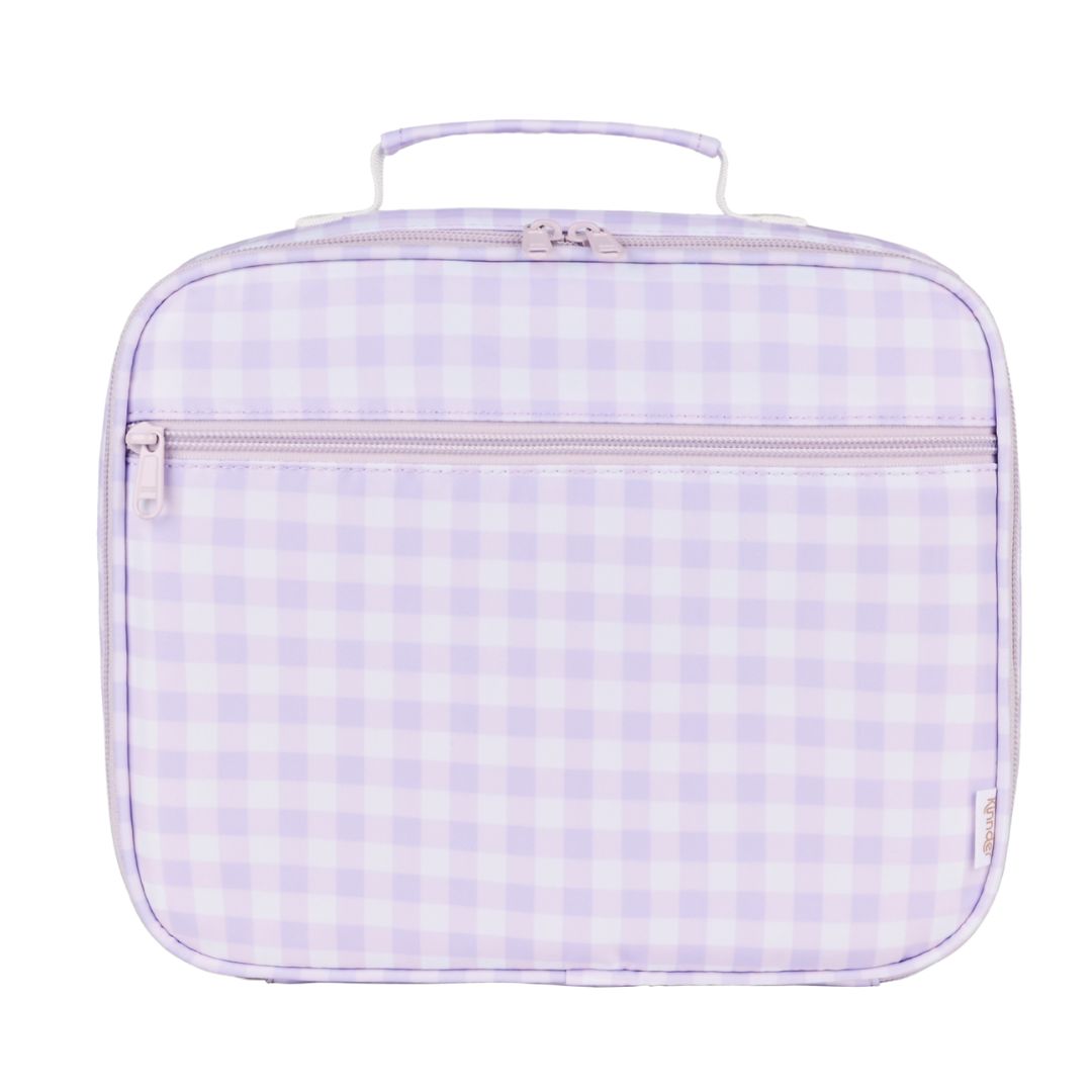 Junior Lunch Bag in Lilac Gingham