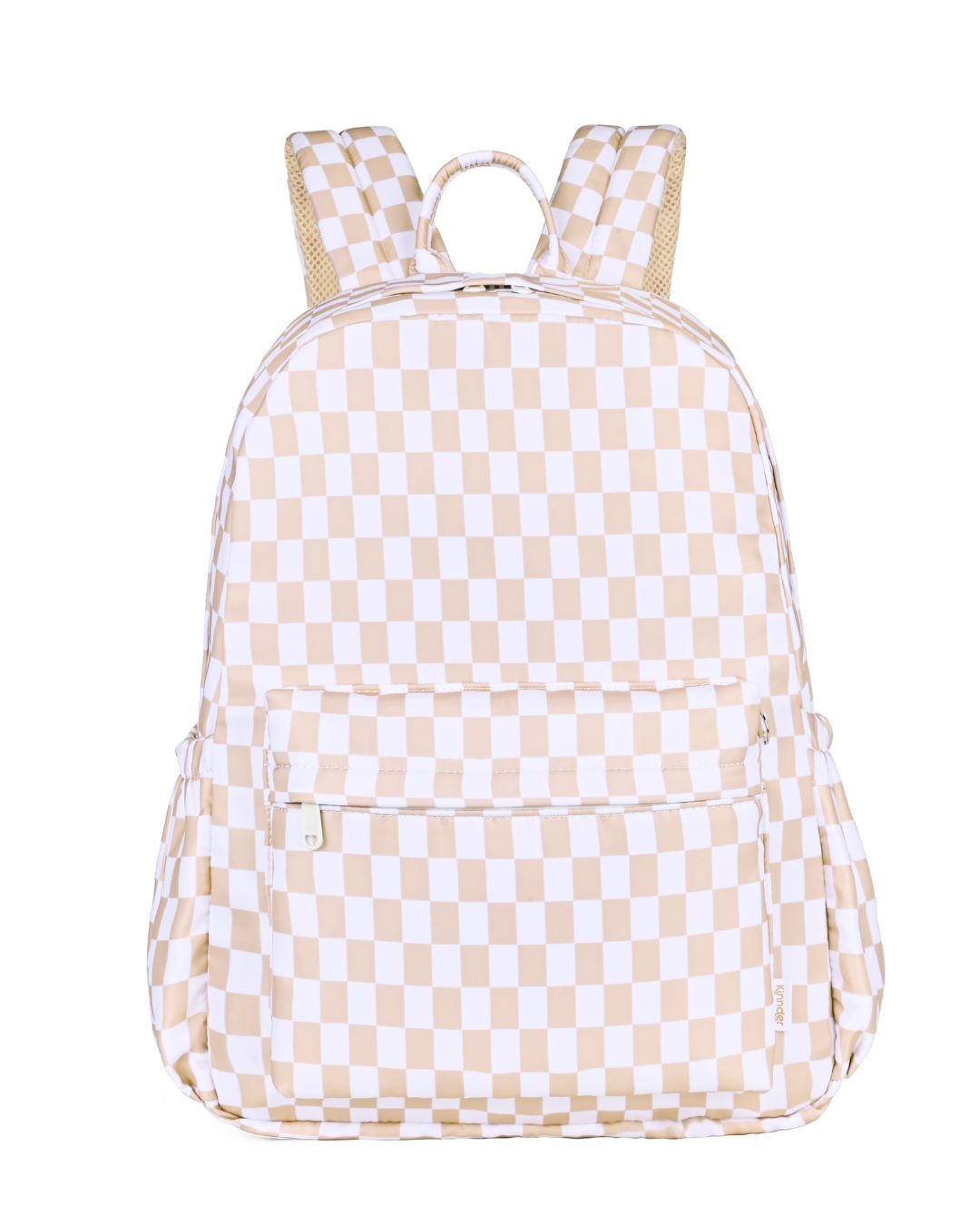 Extra Deep Junior Kindy/School Backpack in Caramel Check
