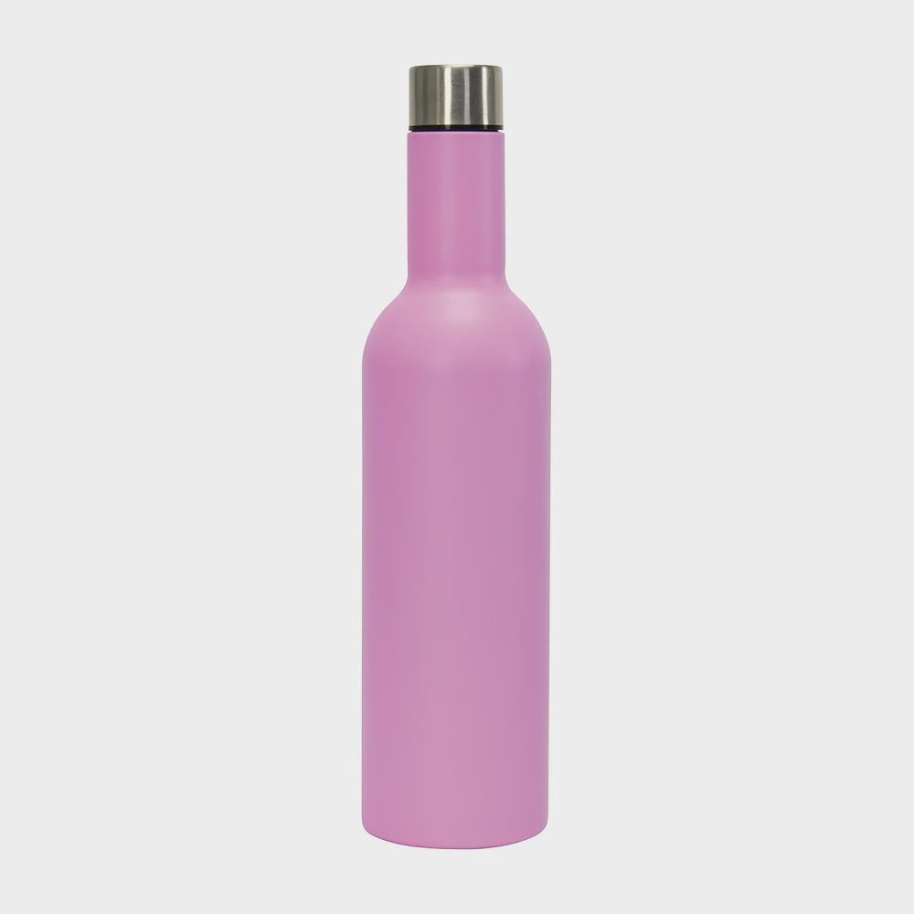 Stainless Wine Bottle Cooler Pink