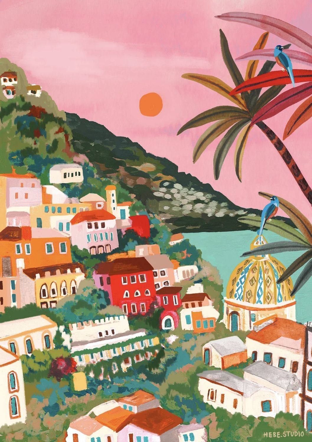 Amalfi Sunset, Positano Print