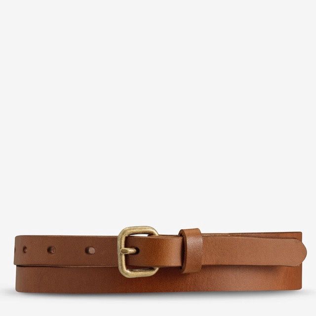 Only Lovers Left Belt in Tan