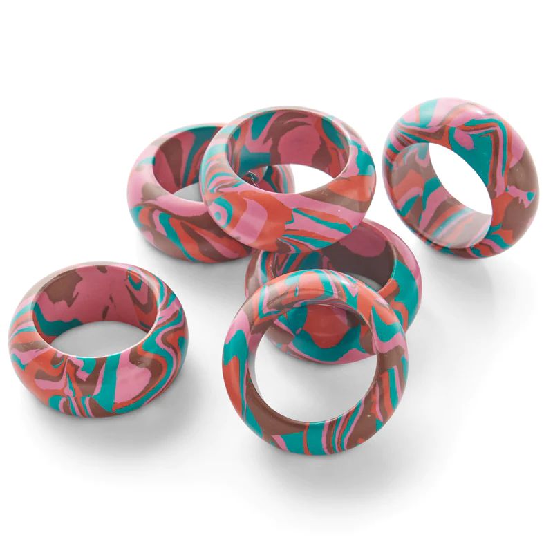 Kip &amp; Co Napkin Rings in Carnivale