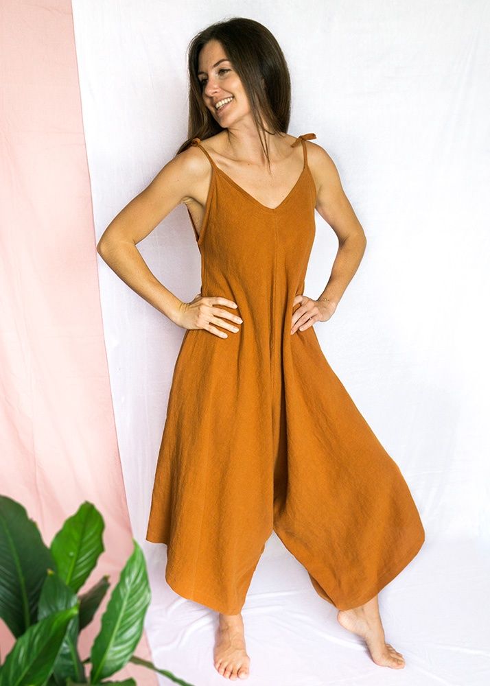 Willow Jumpsuit in Burnt Orange