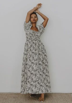 Ruby Puff Sleeve Milkmaid Dress