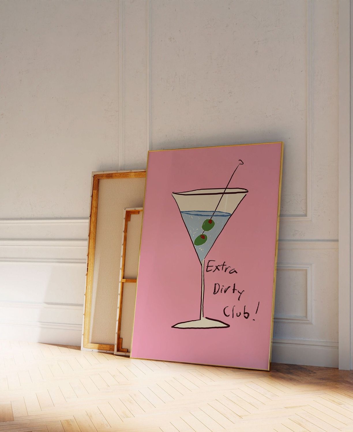 Framed A2 &quot;Pink Extra Dirty Club&quot; Print - Byalmaklub