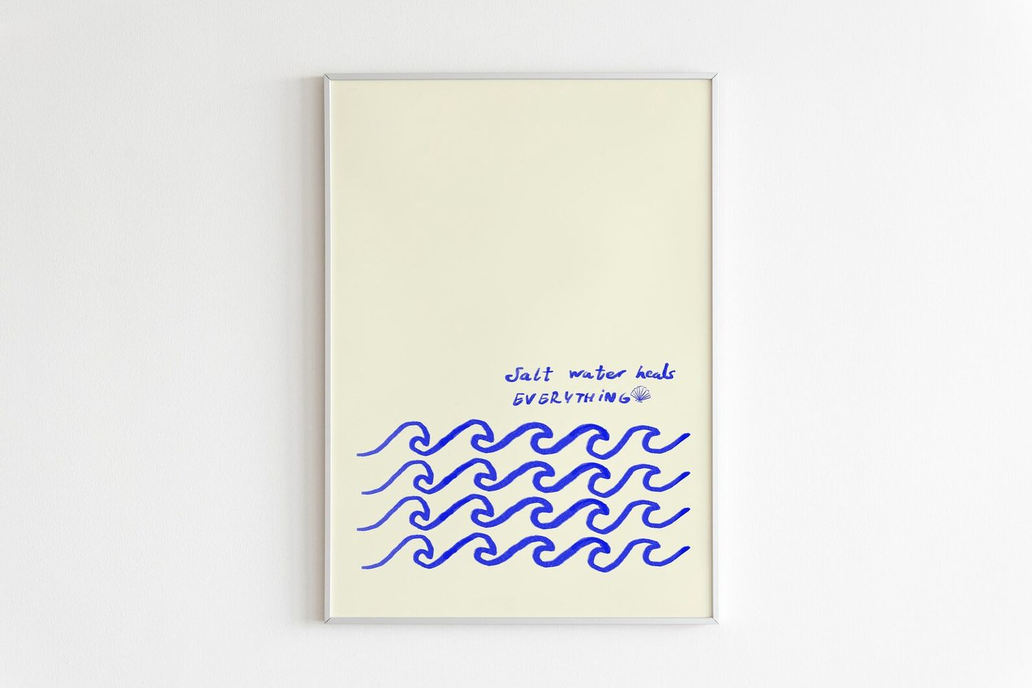 A4 &quot;Salt water heals everything&quot; Print - Byalmaklub