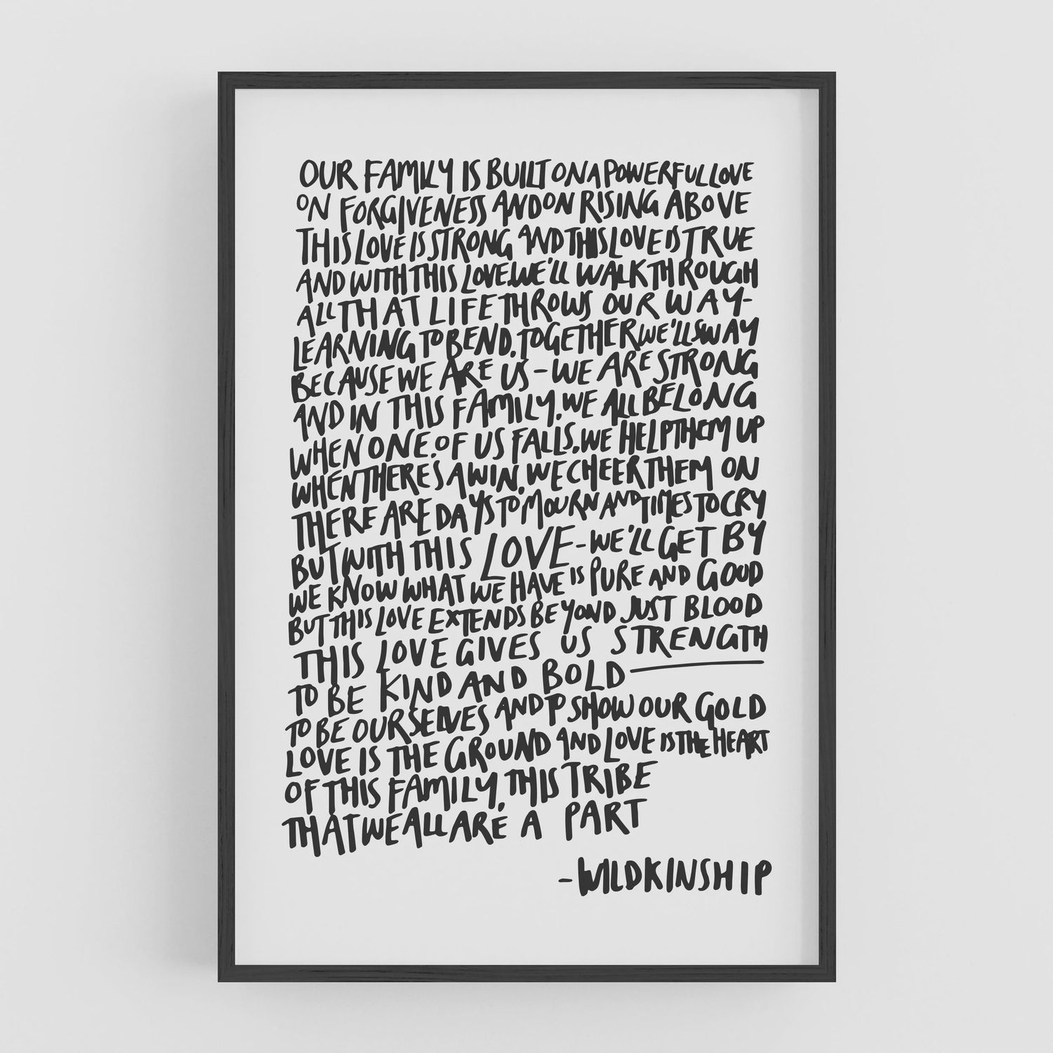 &#39;Love Is The Heart&#39; Family Print by Wildkinship