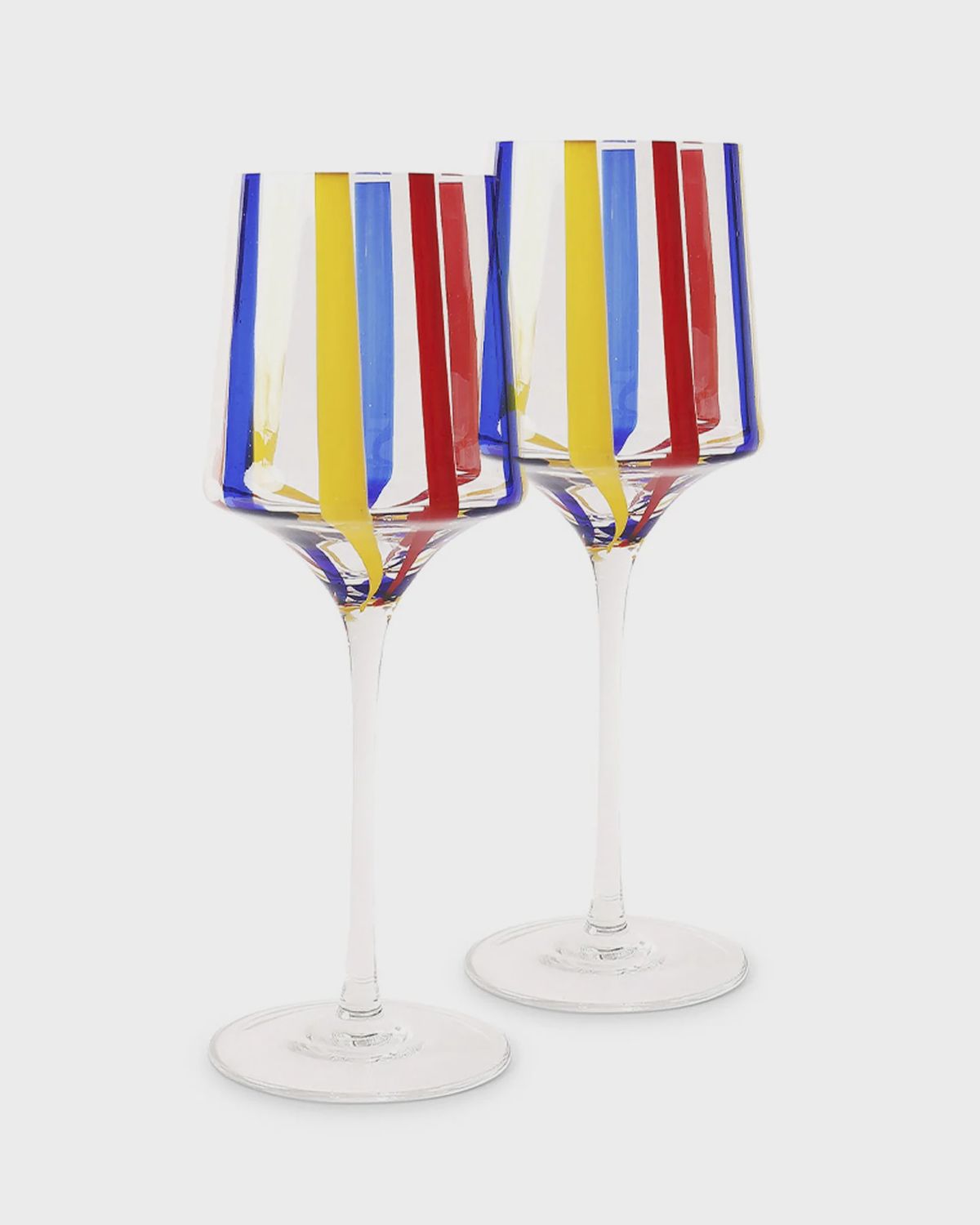 Island Stripe Vino Glassware Set of 2
