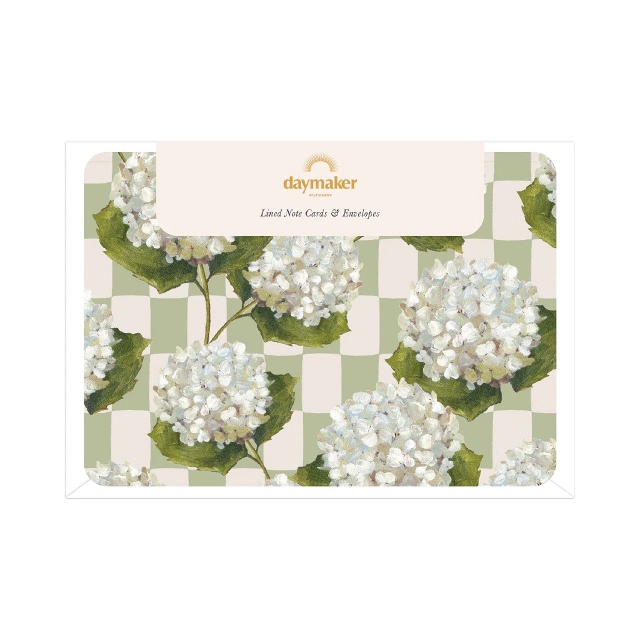 Lined &#39;Hydrangea&#39; Note Cards &amp; Envelopes (6pk)