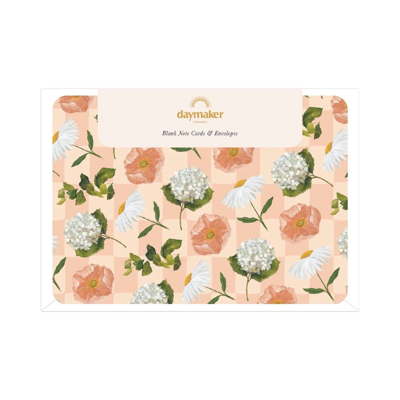 Blank 'Peach Floral' Note Cards &amp; Envelopes (6pk)
