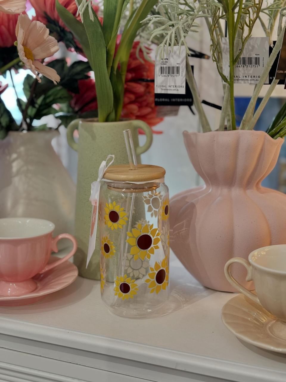 Sunflowers Glass Tumbler by Bloom House