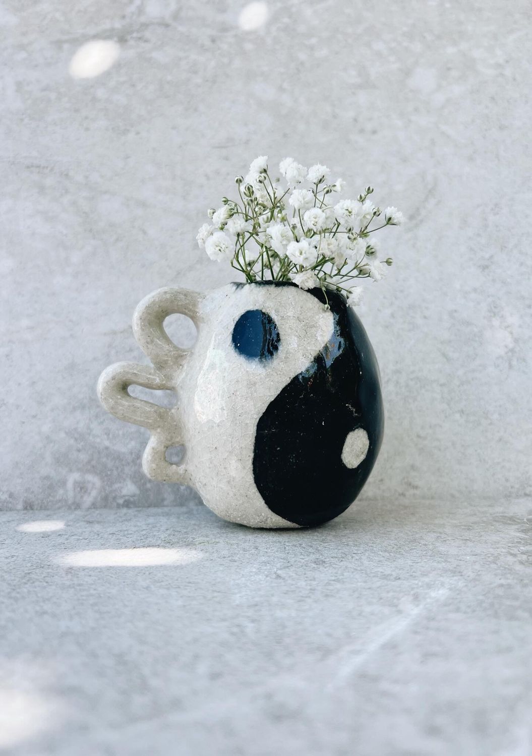 Ying Yang Bud Vase