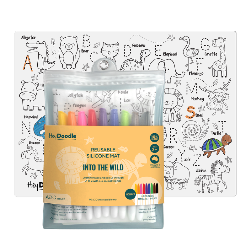 ABC Into The Wild Colouring Mat