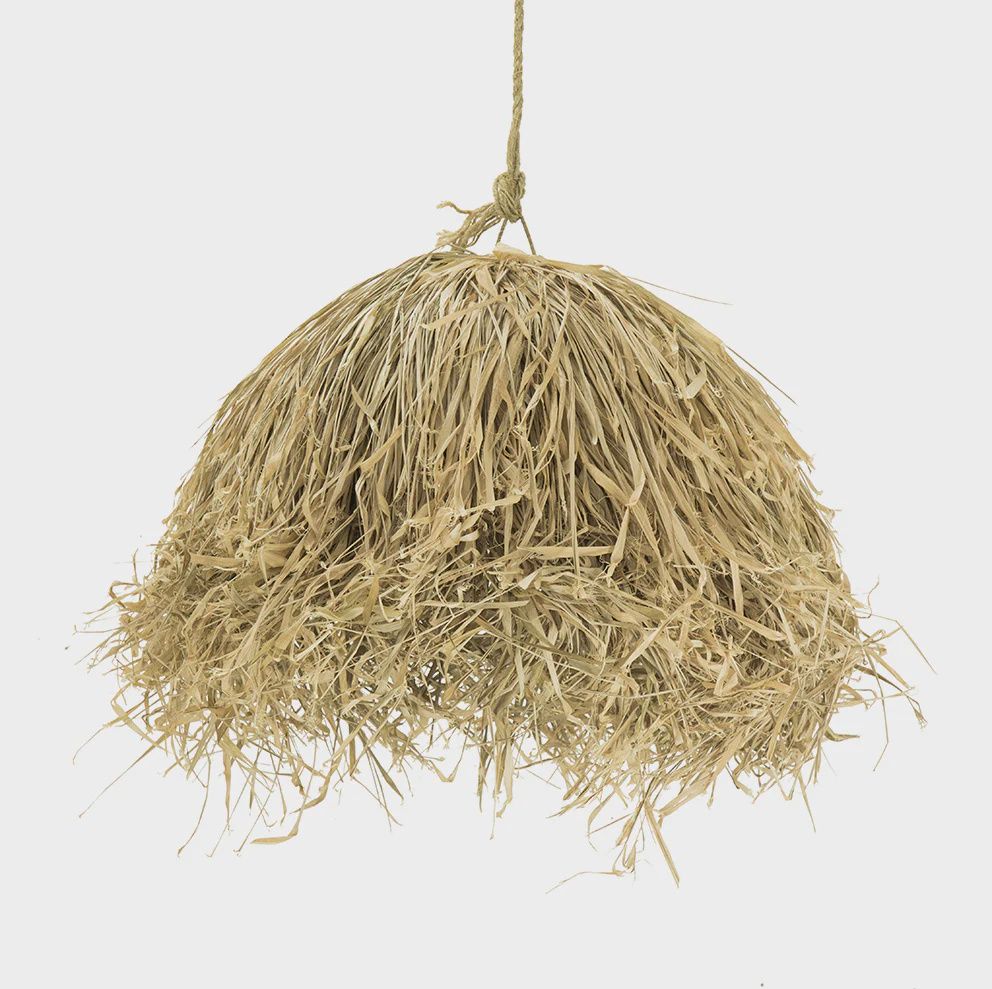 Shaggy Raffia Pendant