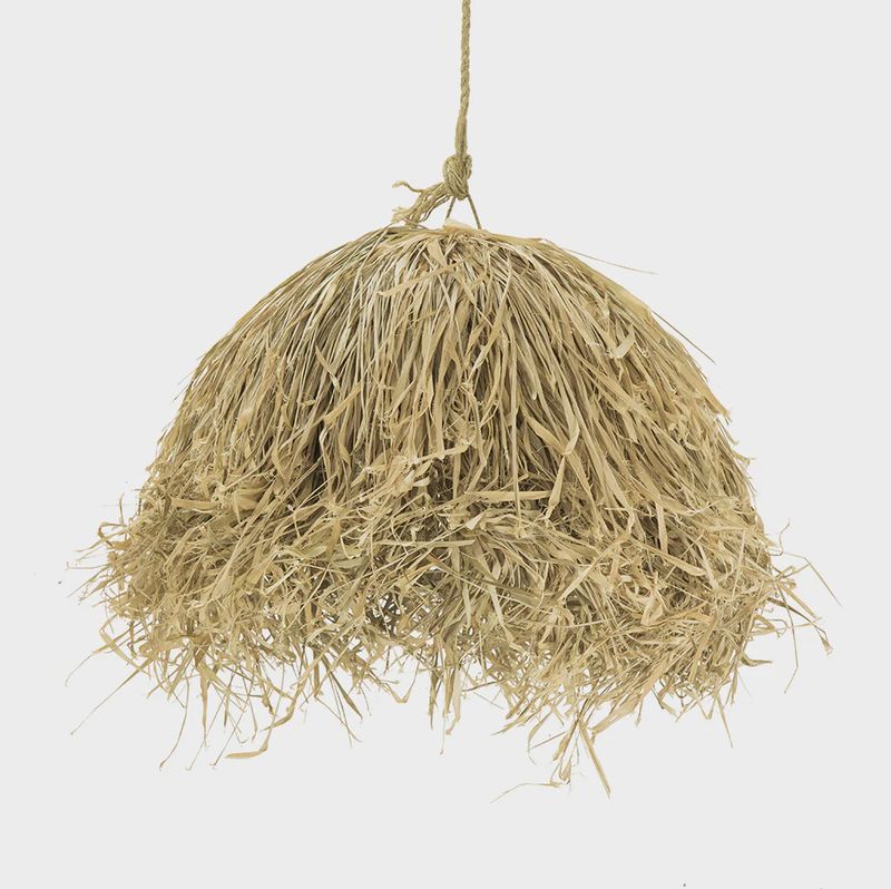 Shaggy Raffia Pendant