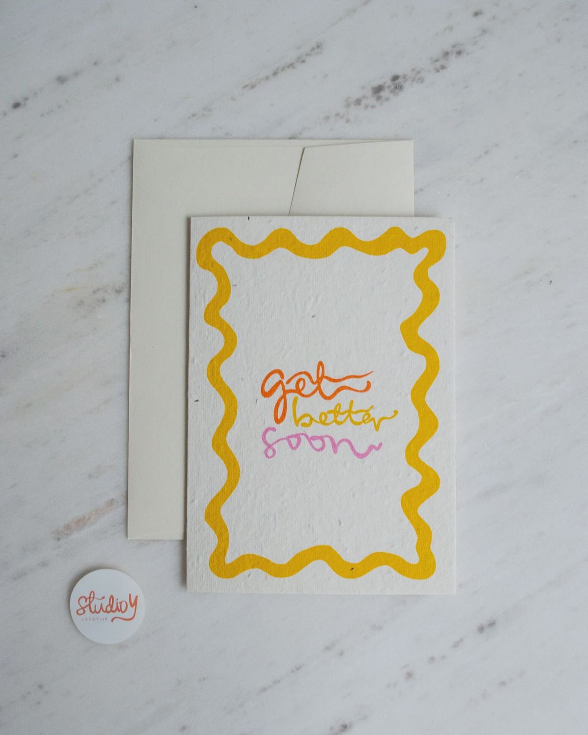 Get Better Soon Greeting Card in Yellow