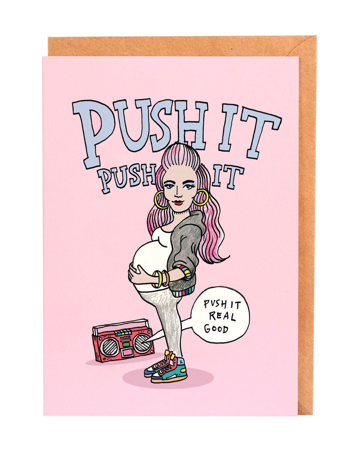 Wally Paper Co - Push It Card