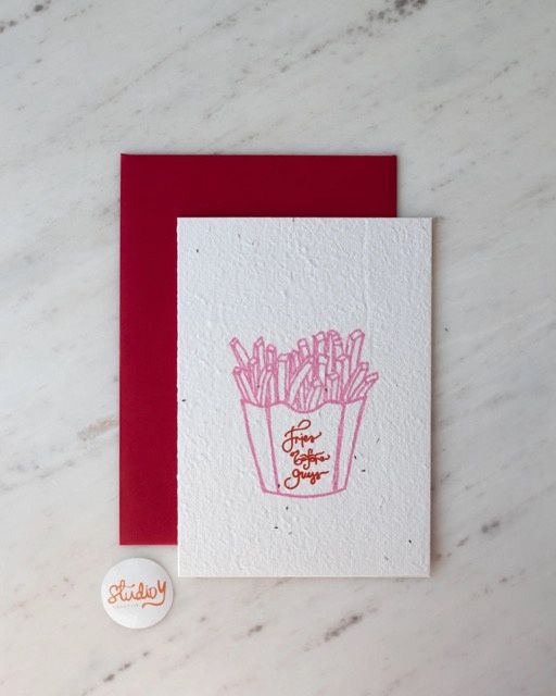 Fries Before Guys Greeting Card
