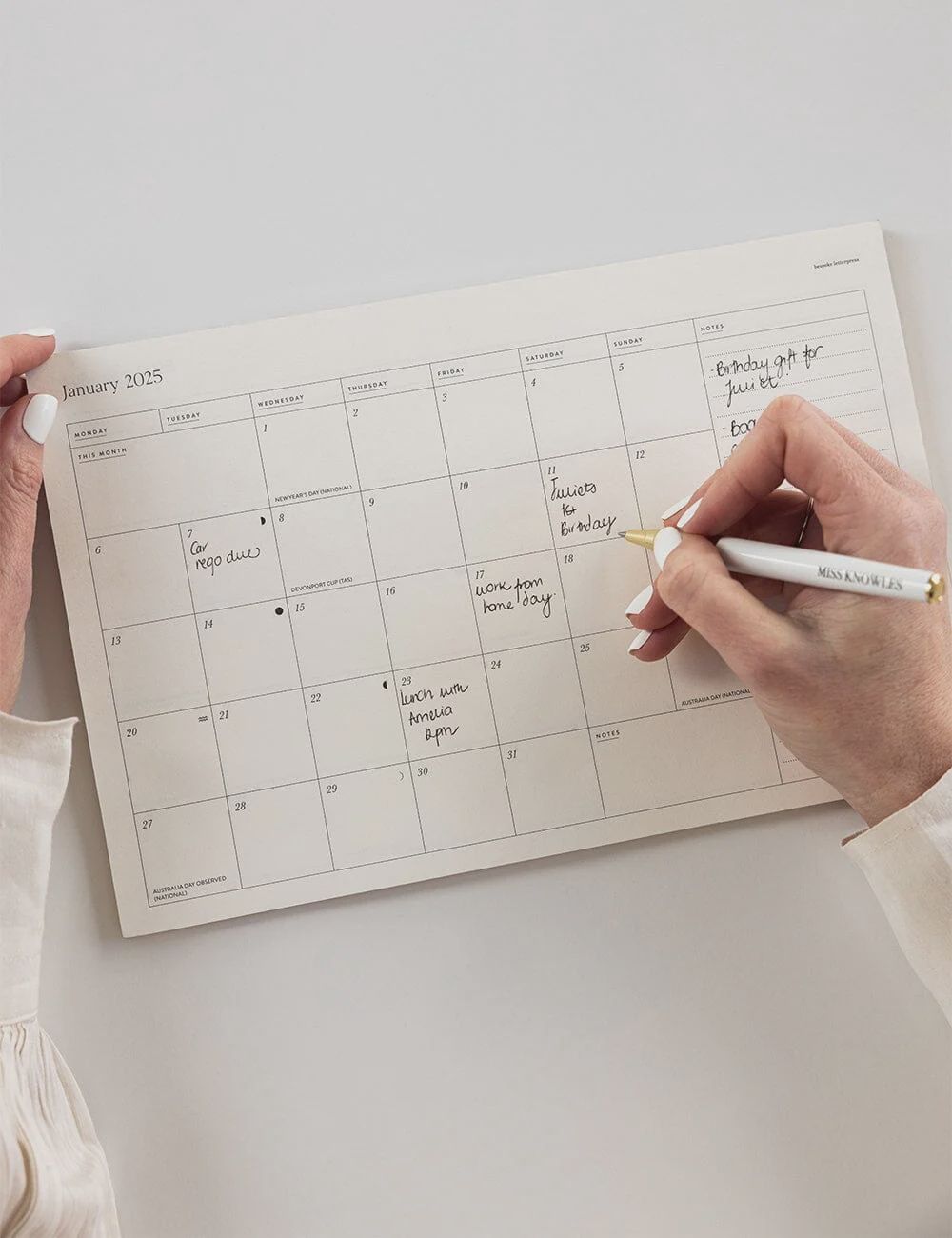 2025 Monthly Fridge Magnetic Planner