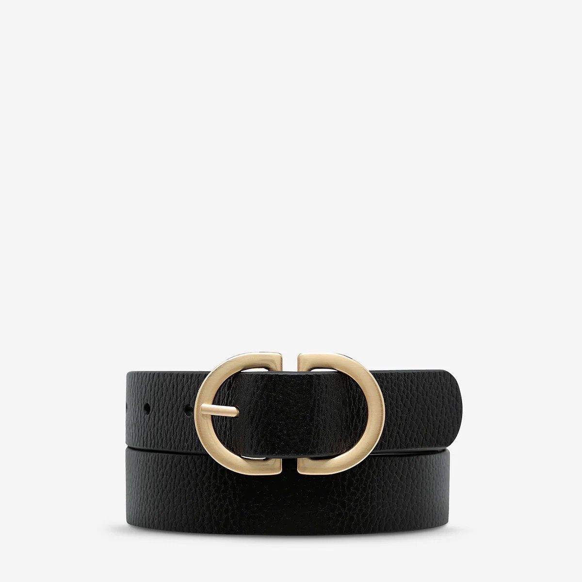 In Reverse Belt in Black &amp; Gold