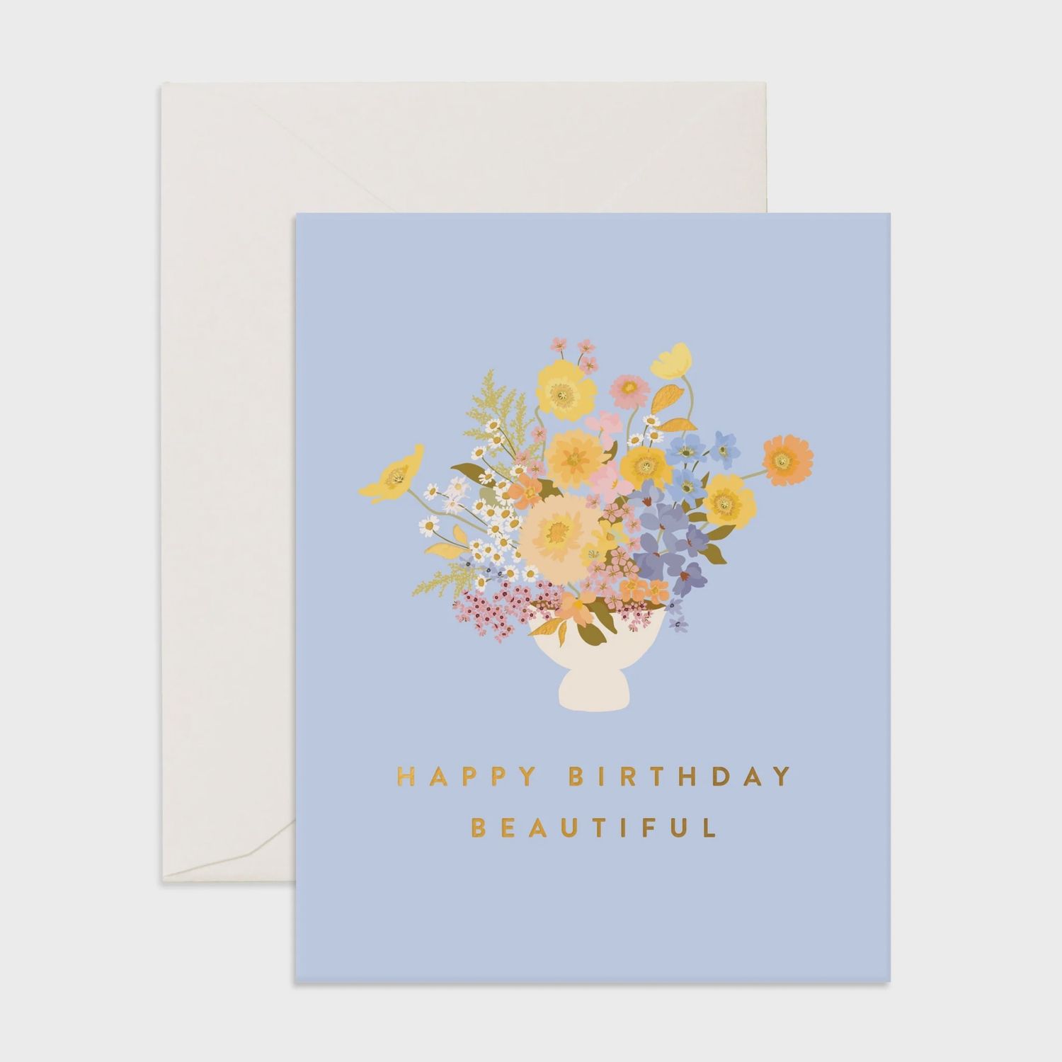 Happy Birthday Beautiful Bouquet Greeting Card