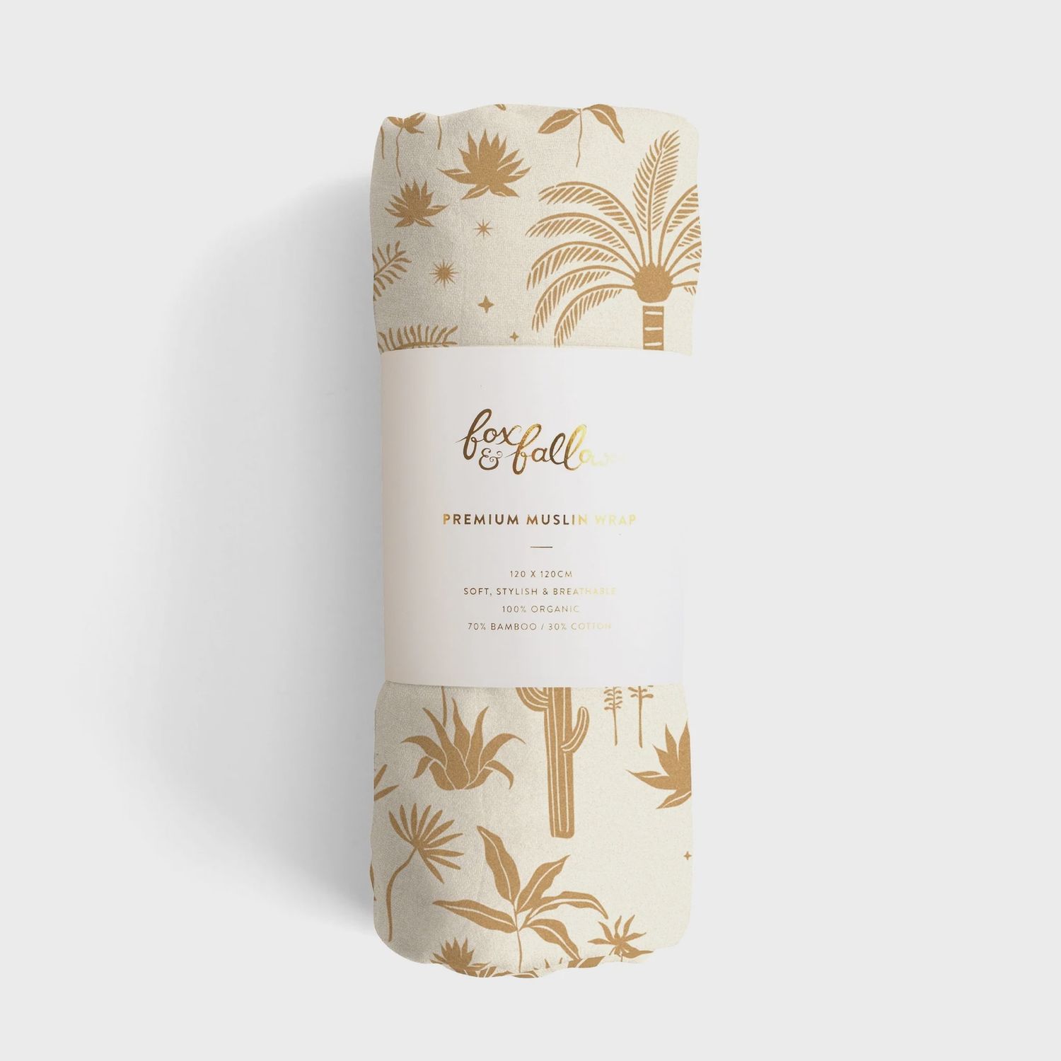 Desert Palms Organic Muslin Wrap Swaddle