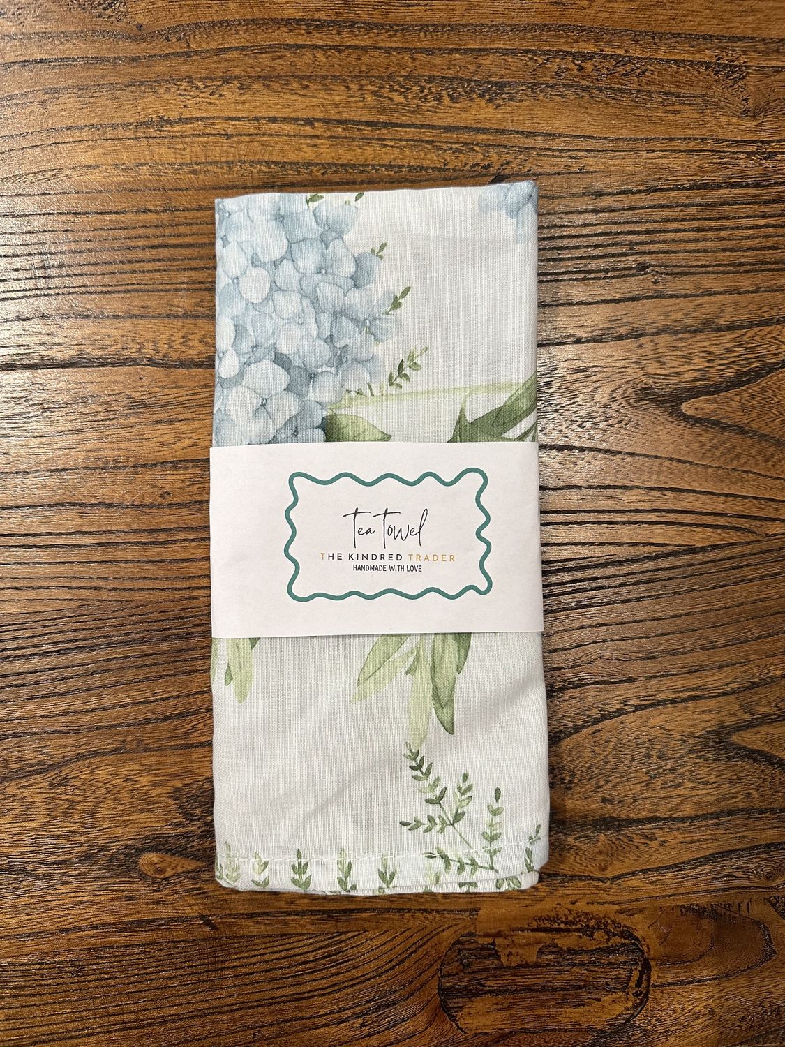 Handmade Assorted Tea Towel by The Kindred Trader - Hydrangea