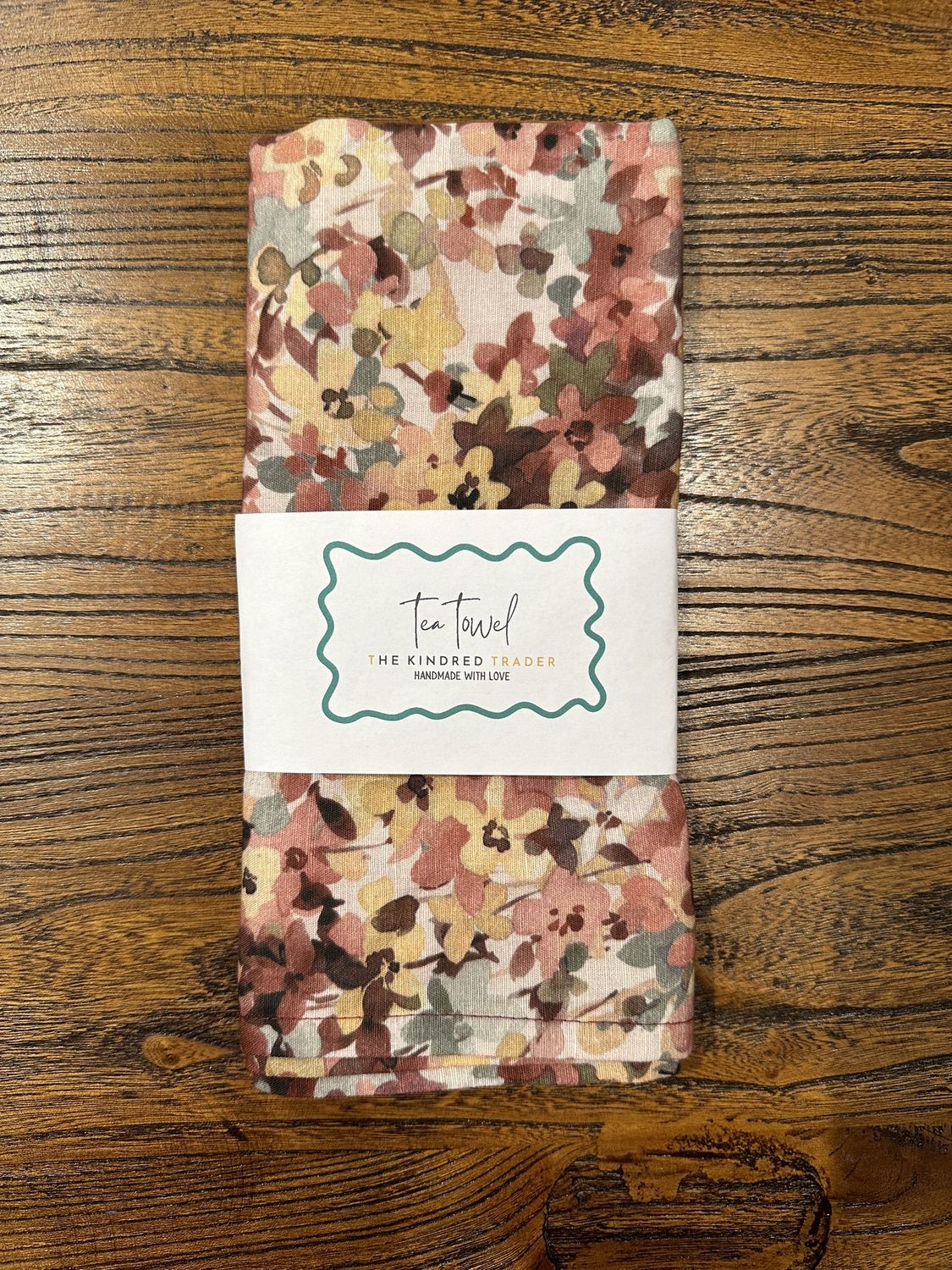 Handmade Assorted Tea Towel by The Kindred Trader - Mulberry Floral