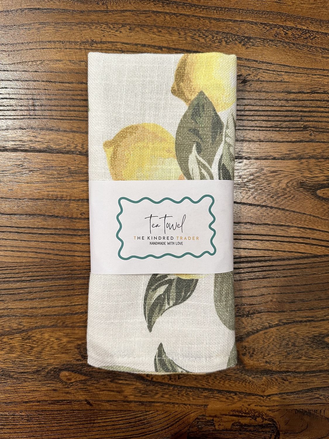 Handmade Assorted Tea Towel by The Kindred Trader - Vintage Lemons