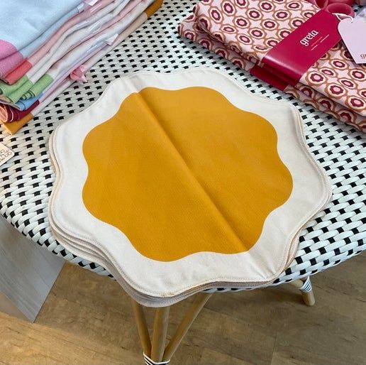 Wave Placemats in Mustard